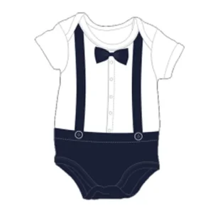 Body Divertido Tirantes y Pajarita para bebé