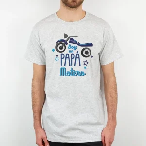 Camiseta divertida Manga Corta Soy un Papá Motero