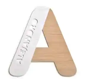 Letra de Madera Personalizada Wood con Nombre 40 cm