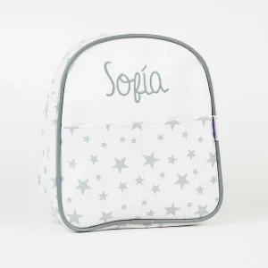 Mochila Estrellas Gris Personalizada