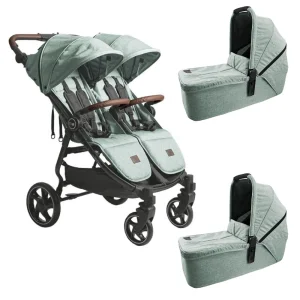 Pack Gemelar Vent Twin 2 + Capazos + Burbuja de Lluvia + Mosquiteras