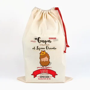 Saco Navideño para Regalos rey Gaspar personalizado