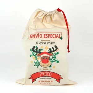 Saco Navideño para Regalos de Navidad personalizado