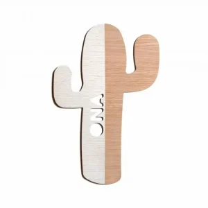 Silueta de Madera Personalizada Cactus Wood con Nombre