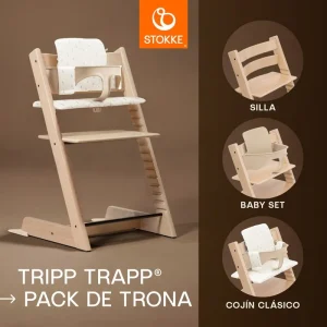 PACK AHORRO | Stokke Tripp Trapp con Baby Set y cojín